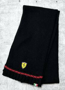 PUMA × Ferrari オフィシャル エンブレム 刺繍 ウール混 マフラー　　プーマ フェラーリ コラボ 公式 ラバーワッペン F1 F-1 石瀬6002