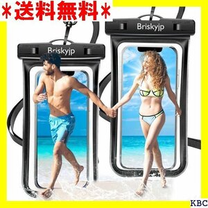 新登場・2枚セット 防水ケース スマホ用 指紋認証/F 中撮影 風呂 海水浴 水泳 サーフィンなど適用 ブラック 26