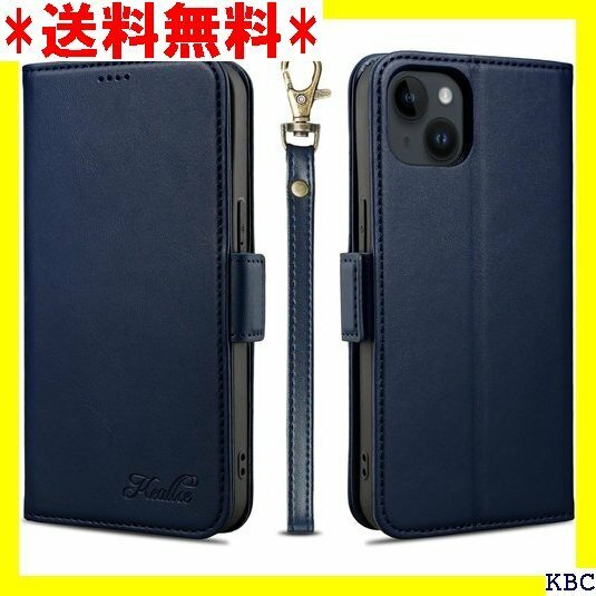 Keallce 対応 iPhone15 ケース 手帳型 Phone15 ケース 手帳型 6.1inch ネイビー 69