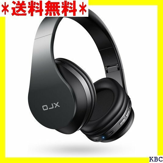 OJX Bluetooth5.3 ワイヤレスヘッドホン ノイズキャンセリング オーバーイヤーヘッドホン ブラック 155