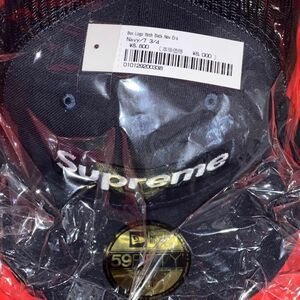 Supreme Box Logo Mesh Back New Era Navy 7-3/4 新品未開封