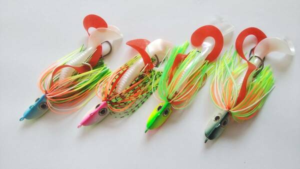 鯛ラバ　タイラバ　20g超　固定式　4色セット　マダイ　ヒラメ　マゴチ　根魚　ロックフィッシュ　ハタ　ソイ　クエ　メバル