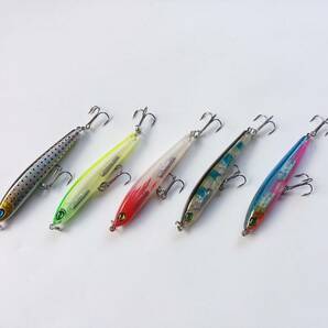 シンキングペンシル 細身 9g 7cm 5色 セット シンペン ペンシル ベイト シーバス 青物 根魚 フラットフィッシュ TypeAの画像1