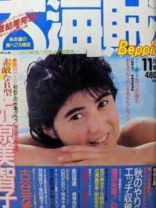 【匿名配送】大海賊beppinベッピン1988年11月号増刊 白石さおり 牧本千幸 木原美智子 新田まゆみ（諏訪野しおり） 西尾悦子