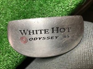 全国送料無料　中古パター　オデッセイ　WHITE HOT #5　２ドット　純正スチール34インチ　Y2420