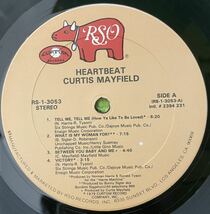 Soul sampling raregroove record ソウル　サンプリング　レアグルーブ　レコード　CurtisMayfield / Heartbeat 1979_画像3