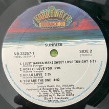 Soul mellow raregroove record ソウル　メロー　レアグルーブ　レコード　Sunrize Sunrize(LP) 1982_画像5