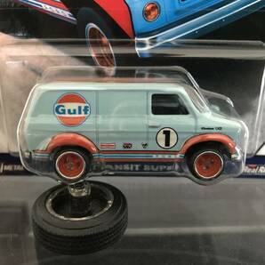 Hot Wheels CAR CULTURE CARGO CARRIERS FORD TRANSIT SUPER VAN GULF Racing スーパーバン ガルフの画像2