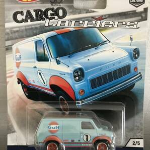 Hot Wheels CAR CULTURE CARGO CARRIERS FORD TRANSIT SUPER VAN GULF Racing スーパーバン ガルフの画像1