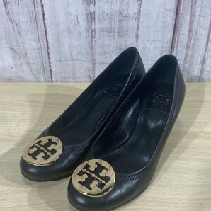 Tory Burch トリーバーチ パンプス ウェッジソール ゴールド ブラック サイズ6 23㎝相当 ブランド レディース 箱アリ 4214Bの画像1