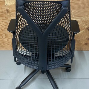 Herman Miller ハーマンミラー セイルチェア オフィスチェア BLACK 事務椅子 PC作業 デスクチェア ※キズ、染みアリ 42823Mの画像7