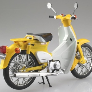 アオシマ1/12完成品バイクシリーズホンダスーパーカブ50（イエローカラー）未使用・保管品の画像4