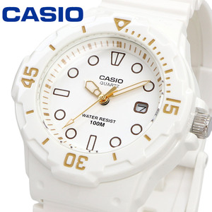 CASIO （カシオ） LRW-200H-7E2/LRW200H-7E2 スポーツギア ミリタリー WH×GD ペアモデル レディースウォッチ チープカシオ 腕時計