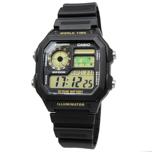 CASIO カシオ 腕時計 メンズ チープカシオ チプカシ 海外モデル ワールドタイム デジタル AE-1200WH-1BVの画像2