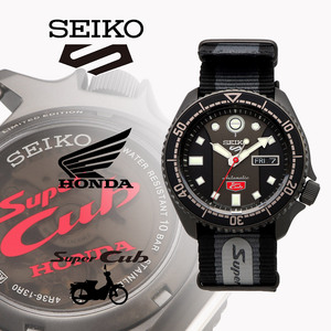 Seiko Seiko Watch Men's 5 Sports, сделанные в Японии Super Cub Collaboration World Limited Model Model Automatic Wind SRPJ75