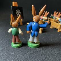 ドイツ製 うさぎ 木製 人形 置物 ミニチュア 学校 教室 授業_画像10