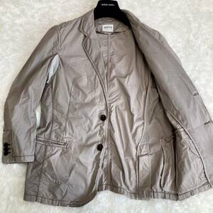 [ARMANI COLLEZIONI/ Armani koretso-ni] размер S соответствует tailored jacket бежевый блейзер нейлон ткань Италия производства 