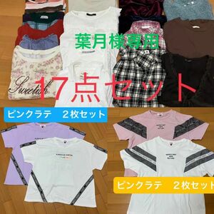 レディース17点、ピンクラテTシャツ