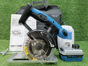 中古 高儀 EARTMAN 14.4V 110mm 充電式 電気丸のこ 1.3Ah バッテリー 充電器 付 DM-120Li