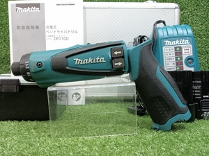 中古 makita マキタ 7.2V 充電式 ペンドライバドリル 1.0Ah バッテリー 2個 充電器 セット DF010DS