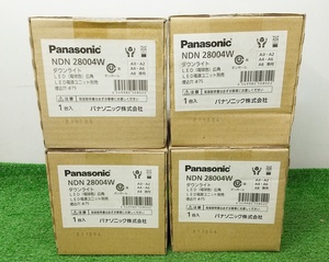 未使用 Panasonic パナソニック LED ダウンライト 4個セット 電球色 広角 Φ75【電源ユニット別売り】NDN28004W