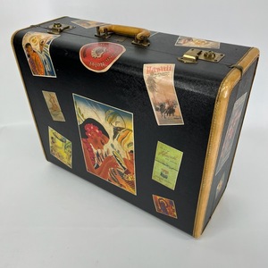 1円 １９４０年代 当時物 ハワイアンステッカー スーツケース トランク レトロ アンティーク コレクション
