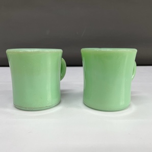 ファイヤーキング ジェダイ C ハンドル エキストラヘビー マグ 2個セット Fire King JADE ITE C Handle EquistraHeavy Mug Cupの画像3