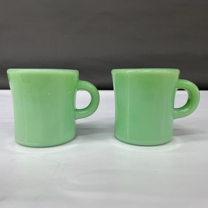 ファイヤーキング ジェダイ C ハンドル エキストラヘビー マグ 2個セット Fire King JADE ITE C Handle EquistraHeavy Mug Cup