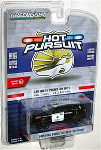 Greenlight 1/64 2015 Ford Police Interceptor Utility Ford Inter Scepter utility K9 Police car San Diego green light 