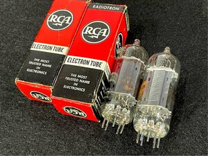 真空管 RCA USA 6FQ7 6CG7 測定済 クリアトップ サイドゲッター ペア 箱付属 Audio Station