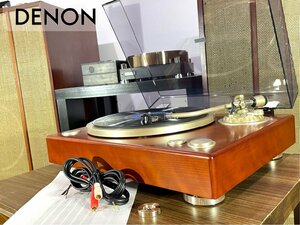  record player DENON DP-1300MKII original shell / original cable etc. attached our company maintenance / adjusted goods Audio Station