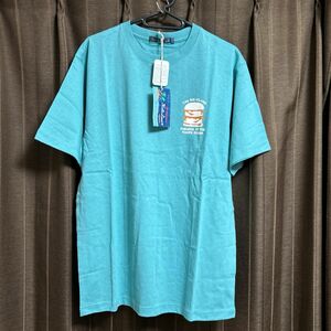 select Tシャツ/カットソー　Hulalani Hawaiiプリント 半袖 Lサイズ　サックスブルー　