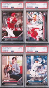 1円～ PSA10 フルセット 大谷翔平 TOPPS NOW エンゼルス ドジャース デコピン DECOY 2023 SHOHEI OHTANI OFFSEASON 4枚セット GEM MINT MT