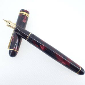 PILOT パイロット 万年筆 ペン先 14K 585 F CUSTOM LE カスタム レガンス 赤 マーブル 筆記用具 文房具 現状品の画像1