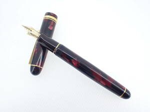 PILOT パイロット 万年筆 ペン先 14K 585 F CUSTOM LE カスタム レガンス 赤 マーブル 筆記用具 文房具 現状品