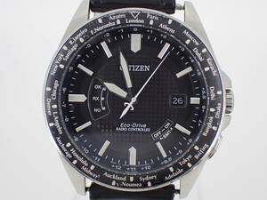 CITIZEN シチズン H145-S073553 Eco-Drive エコドライブ 腕時計 黒文字盤 メンズ 電波 ソーラー 稼働品