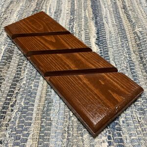 シングルフィン スタンド （ハンドメイド）ウォールナット塗装　ロングボード用 センターフィン FIN サーフィン　SURF サーファー　WOOD