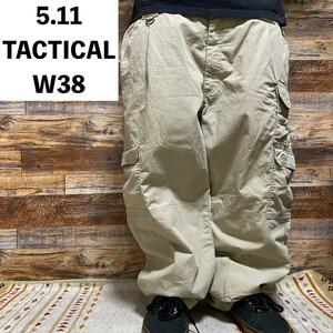 5.11 TACTICAL タクティカル カーゴパンツ ワークパンツ w38 古着 ミリタリーパンツ カーキ ベージュ 511 オーバーサイズ ビッグサイズ