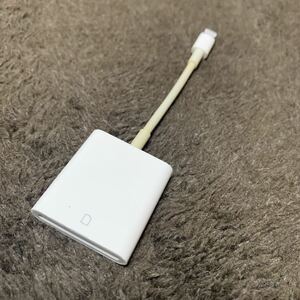 美品 純正 アップル Apple Lightning - SDカードカメラリーダー 