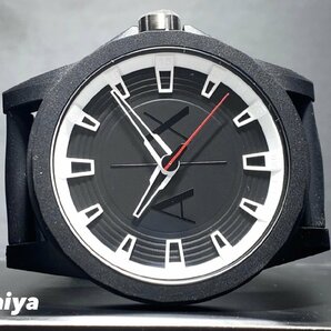 新品 AX ARMANI EXCHANGE アルマーニ エクスチェンジ 正規品 腕時計 アナログ腕時計 クオーツ 3気圧防水 ラバーベルト ブラック プレゼントの画像5
