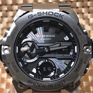 新品 CASIO カシオ 正規品 G-SHOCK ジーショック Gショック 腕時計 シルバー G-STEEL ソーラー アナデジ腕時計 多機能腕時計 GST-B400D-1Aの画像3