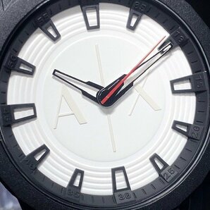 新品 AX ARMANI EXCHANGE アルマーニ エクスチェンジ 正規品 腕時計 アナログ腕時計 クオーツ 3気圧防水 ラバーベルト ホワイト プレゼントの画像1