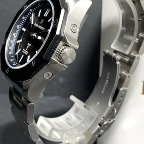 新品 ELGIN エルジン 腕時計 正規品 電波受信機能 ソーラー アナログ腕時計 ステンレス 10気圧防水 ビジネス ブラック 蓄光 プレゼントの画像4