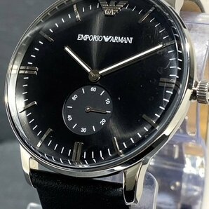 新品 EMPORIO ARMANI エンポリオアルマーニ GIANNI 正規品 腕時計 アナログ スモールセコンド クオーツ 防水 カレンダー レザー プレゼントの画像2