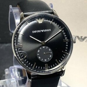 新品 EMPORIO ARMANI エンポリオアルマーニ GIANNI 正規品 腕時計 アナログ スモールセコンド クオーツ 防水 カレンダー レザー プレゼントの画像3