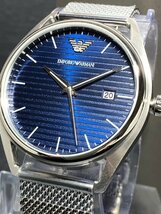 新品 EMPORIO ARMANI エンポリオアルマーニ MATTEO 正規品 腕時計 アナログ クオーツ 防水 カレンダー ステンレス 替えベルト付 プレゼント_画像2