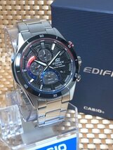 新品 CASIO カシオ 正規品 EDIFICE エディフィス 腕時計 10気圧防水 ソーラー カレンダー クロノグラフ ステンレス アナログ プレゼント_画像2