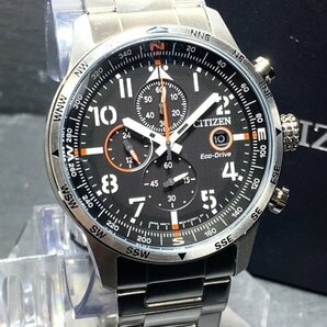 新品 腕時計 正規品 シチズン CITIZEN Eco-Drive エコドライブ クロノグラフ アナログ腕時計 10気圧防水 カレンダー メンズ プレゼントの画像3