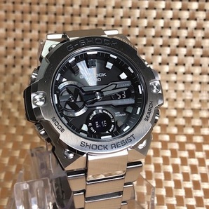 新品 CASIO カシオ 正規品 G-SHOCK ジーショック Gショック 腕時計 シルバー G-STEEL ソーラー アナデジ腕時計 多機能腕時計 GST-B400D-1Aの画像4