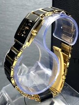 新品 TECHNOS テクノス 腕時計 正規品 アナログ腕時計 レディース 女性 クオーツ セラミック 3気圧防水 ブラック ゴールド プレゼント_画像4